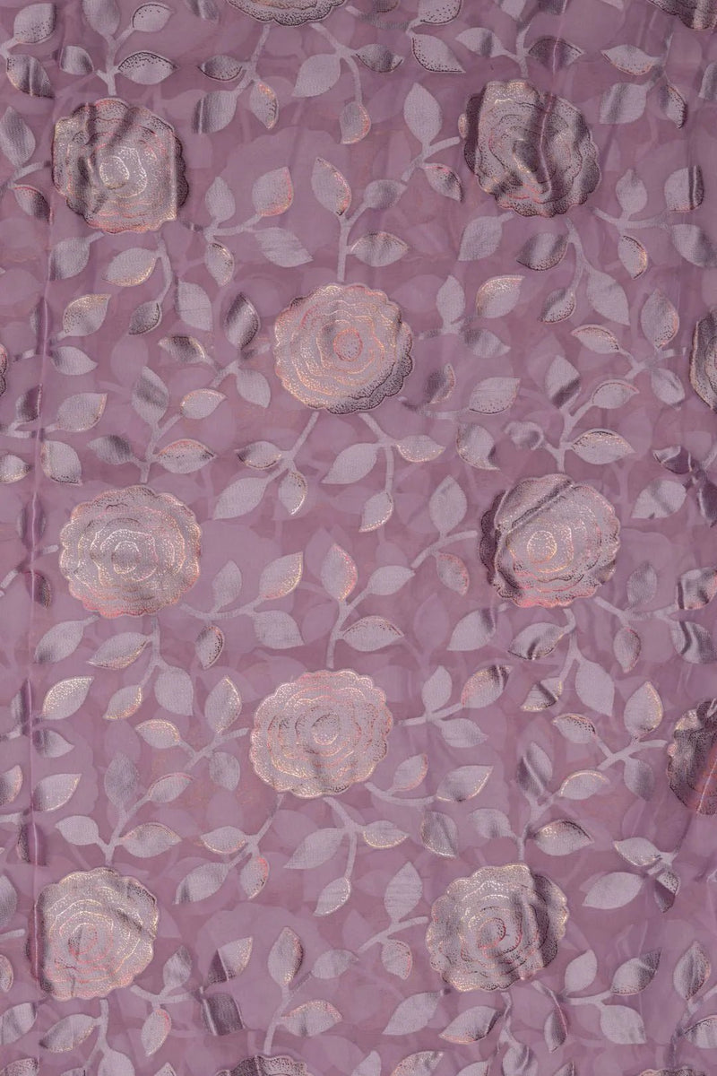 Subtle Purple Metallic Brasso Fabric - غاجي والا إكسبورت Gajiwala Export