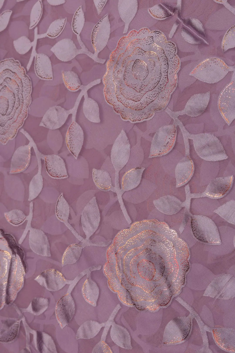 Subtle Purple Metallic Brasso Fabric - غاجي والا إكسبورت Gajiwala Export