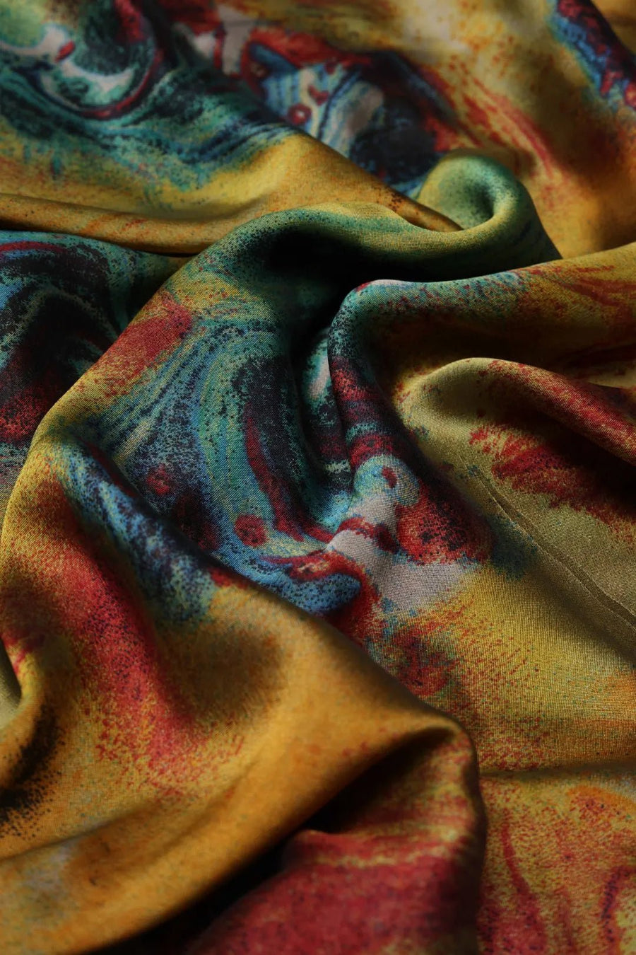 Sunburst Chaos Abstract Art Multicolor Stole For Women - غاجي والا إكسبورت Gajiwala Export