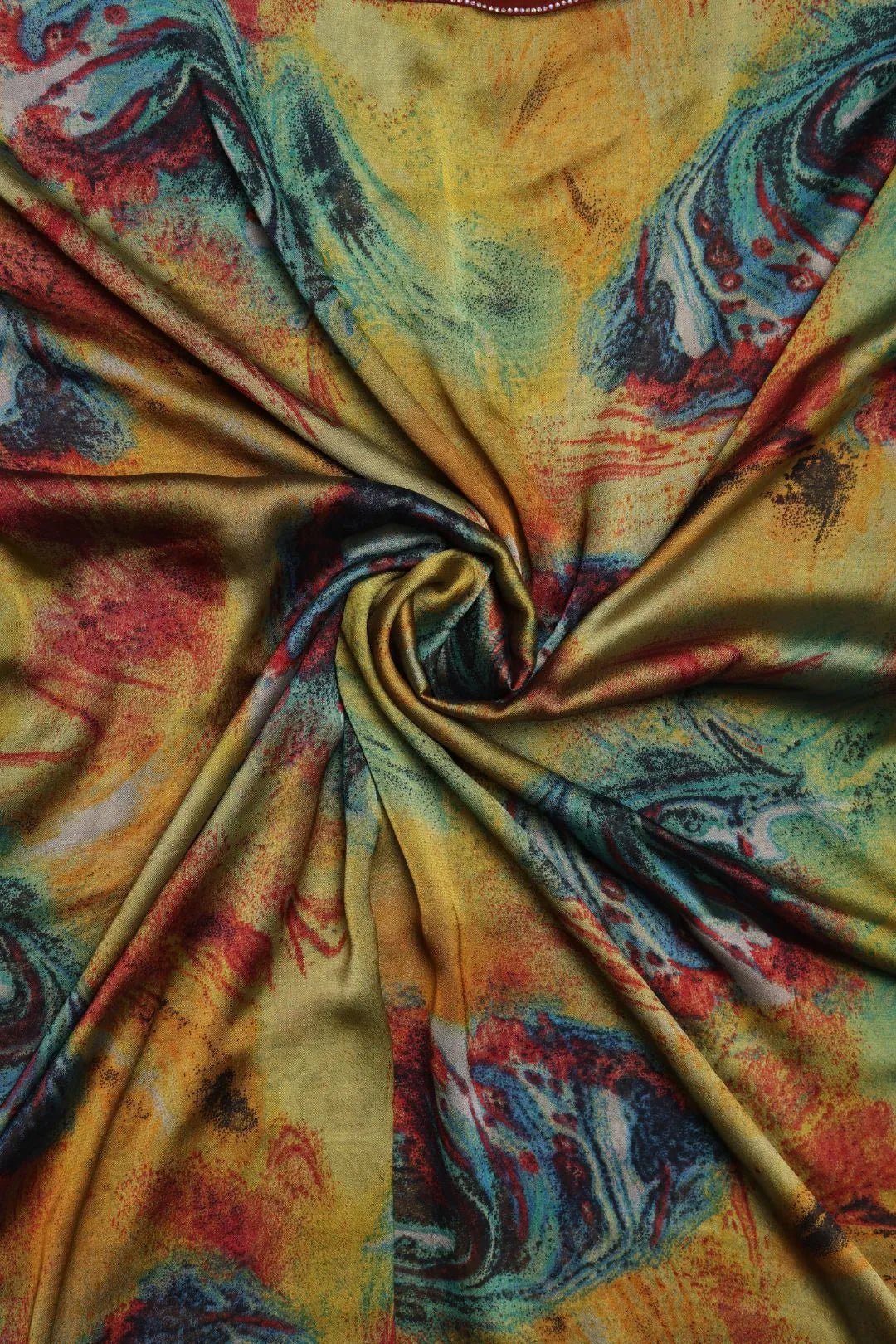 Sunburst Chaos Abstract Art Multicolor Stole For Women - غاجي والا إكسبورت Gajiwala Export