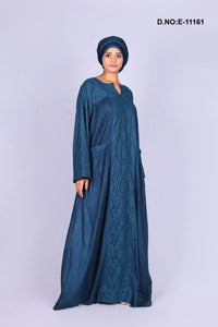 Textured Maxi Kaftan with Lace Panels Detail - غاجي والا إكسبورت Gajiwala Export