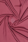 Textured Pink Palm Leaf Flock on Dusty Rose Mesh fabric- غاجي والا إكسبورت Gajiwala Export