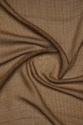 Brown Stole with Textured Fabric and Gold Rhinestones - غاجي والا إكسبورت Gajiwala Export