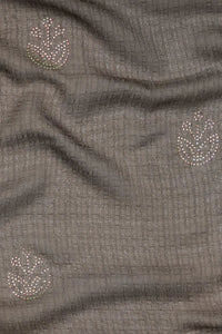 Textured Stole with Iridescent Teardrop Rhinestone Motif - غاجي والا إكسبورت Gajiwala Export