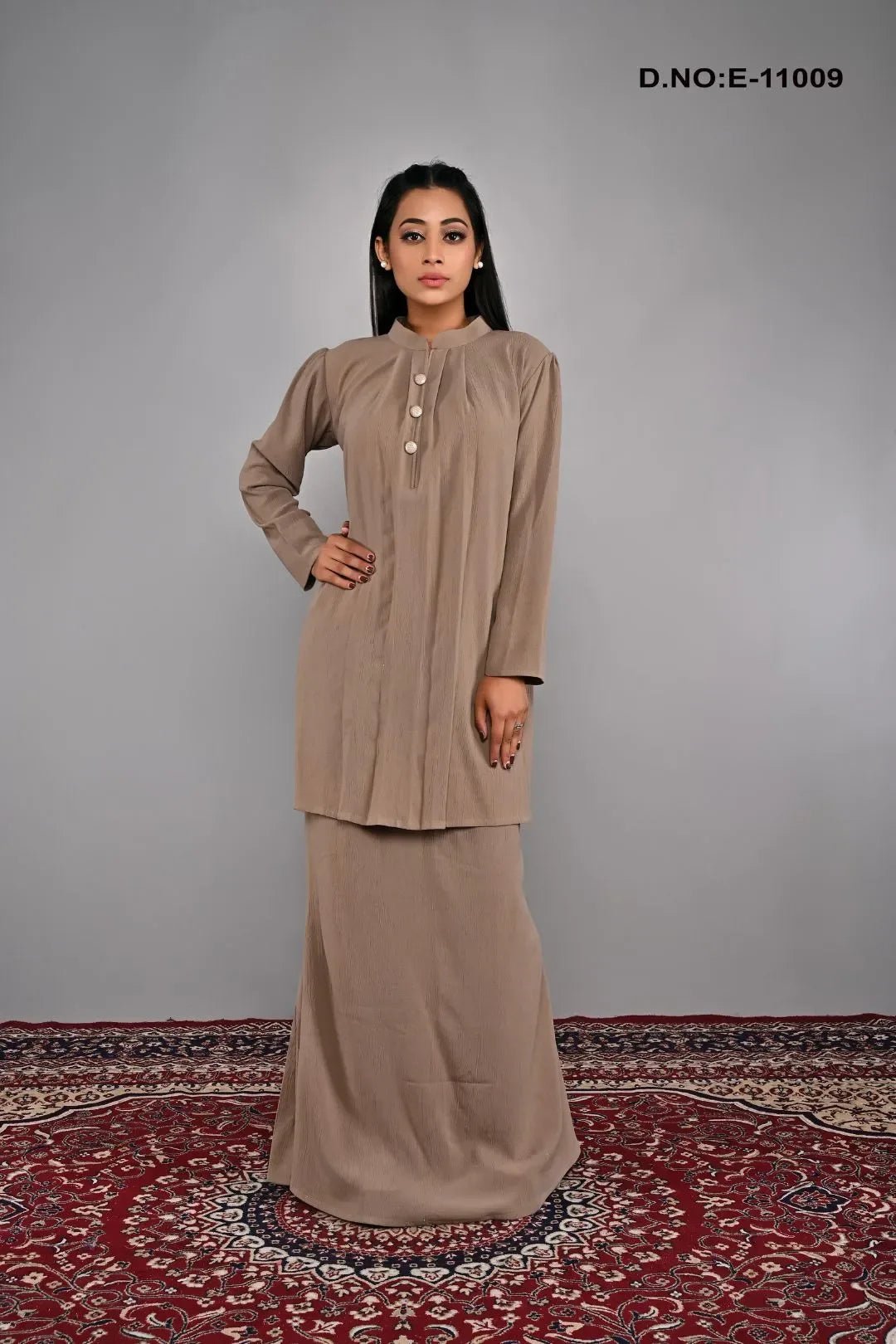 Textured Tunic and Maxi Skirt Co - ord Set - غاجي والا إكسبورت Gajiwala Export