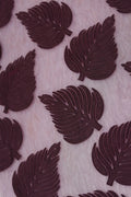 Mesh Fabric with Metallic Leaf Appliqué - غاجي والا إكسبورت Gajiwala Export