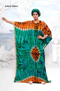 Tie - Dye Farasha Kaftan Maxi Gown For Women - غاجي والا إكسبورت Gajiwala Export