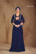Tiered Kaftan Gown with Floral Embroidery For Women - غاجي والا إكسبورت Gajiwala Export