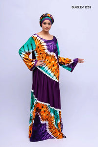 Self Dyed Designed Kaftan Set For Women - غاجي والا إكسبورت Gajiwala Export