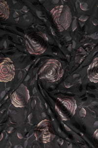 Tonal Leaf & Raindrop Pattern Fabric - غاجي والا إكسبورت Gajiwala Export