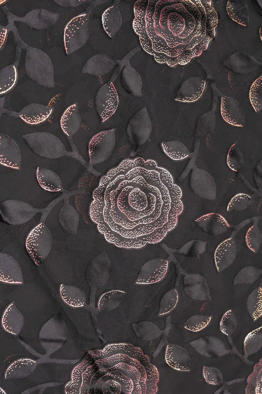 Tonal Leaf & Raindrop Pattern Fabric - غاجي والا إكسبورت Gajiwala Export