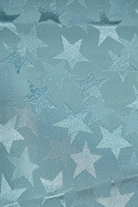 Tonal Sky Blue Star Jacquard Fabric For Women - غاجي والا إكسبورت Gajiwala Export