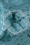 Tonal Sky Blue Star Jacquard Fabric For Women - غاجي والا إكسبورت Gajiwala Export