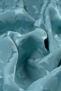 Tonal Sky Blue Star Jacquard Fabric For Women - غاجي والا إكسبورت Gajiwala Export