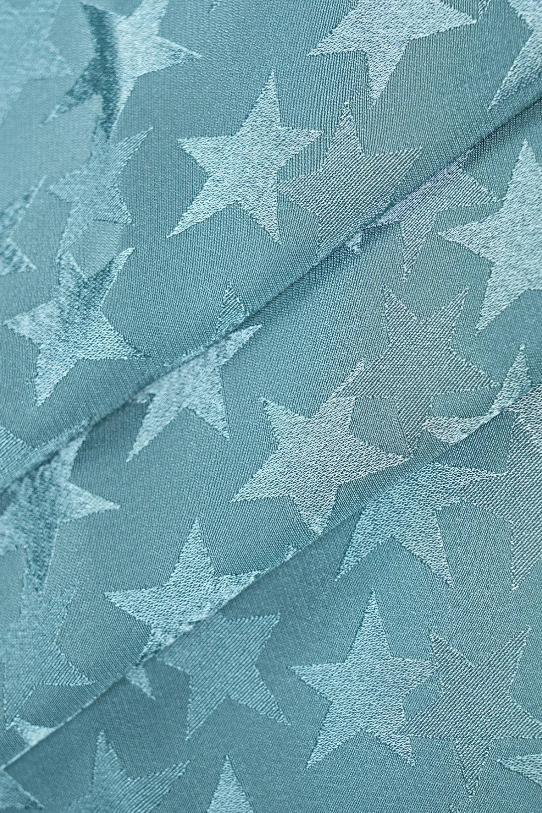 Tonal Sky Blue Star Jacquard Fabric For Women - غاجي والا إكسبورت Gajiwala Export