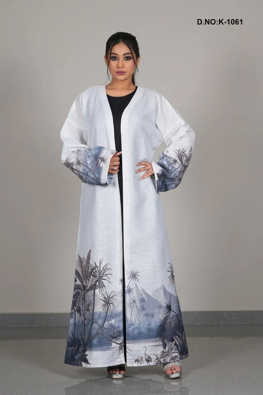 Trendy Shrug with Tropical Oasis Print Design - غاجي والا إكسبورت Gajiwala Export