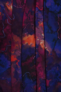 Twilight Chaos Abstract with Neon Zari Trails Fabric - غاجي والا إكسبورت Gajiwala Export