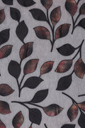 Twilight Vine Appliqué Mesh fabric with Iridescent Metallic Leaves - غاجي والا إكسبورت Gajiwala Export