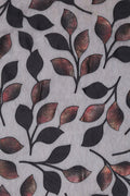 Twilight Vine Appliqué Mesh fabric with Iridescent Metallic Leaves - غاجي والا إكسبورت Gajiwala Export