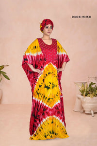 Vibrant Farasha Gown with Stone Work Yoke Detail - غاجي والا إكسبورت Gajiwala Export