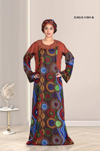 Vibrant printed-kaftan with Maximalist Circle Print - غاجي والا إكسبورت Gajiwala Export