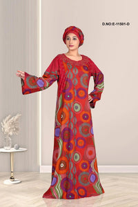 Vibrant printed-kaftan with Maximalist Circle Print - غاجي والا إكسبورت Gajiwala Export