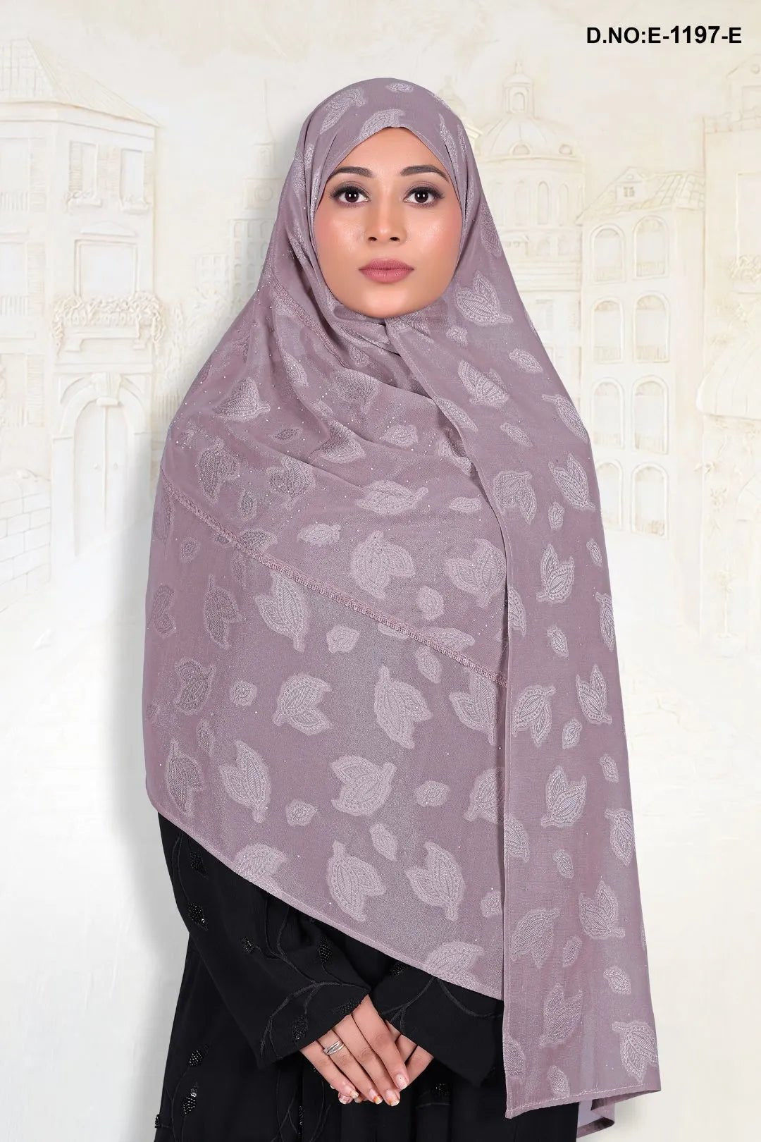 Vibrant Leaf - Pattern Dupatta with Tonal Embellishment - غاجي والا إكسبورت Gajiwala Export