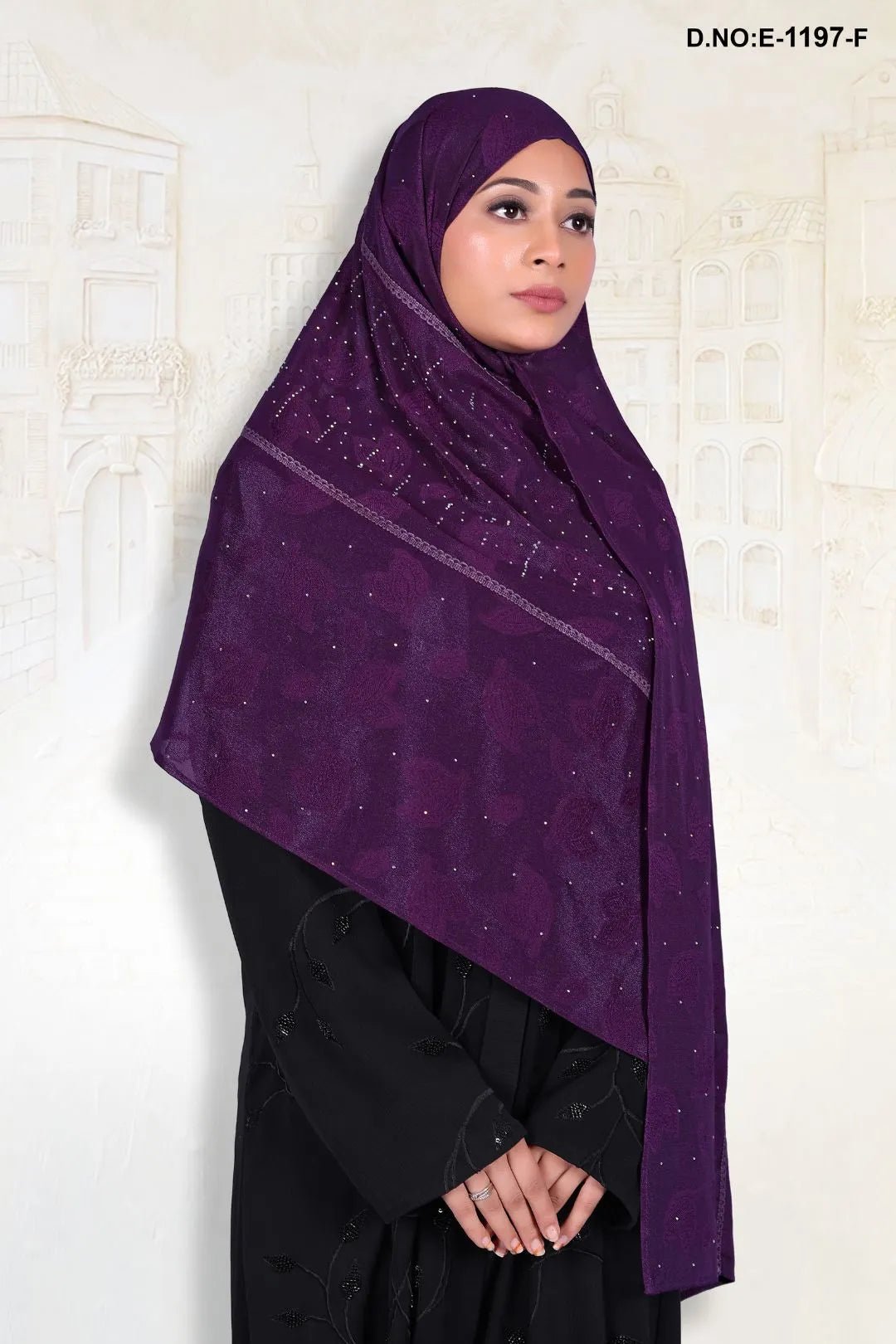 Vibrant Leaf - Pattern Dupatta with Tonal Embellishment - غاجي والا إكسبورت Gajiwala Export