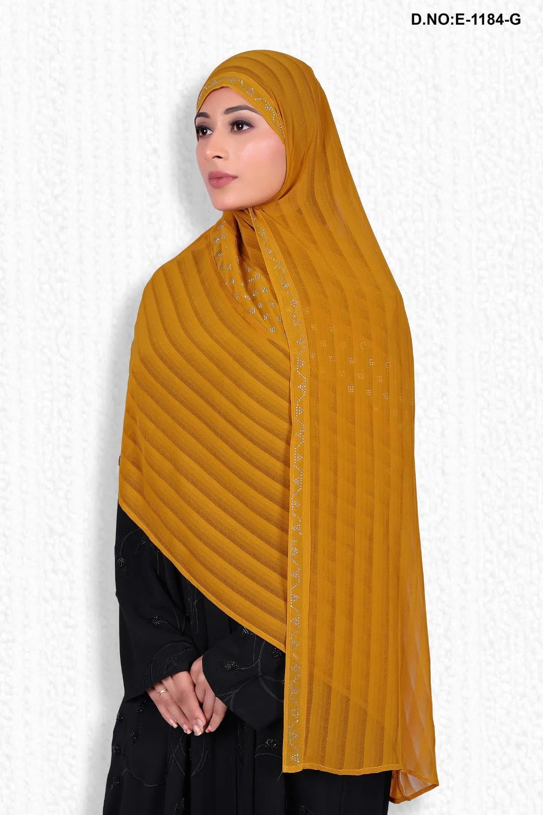 Vibrant Scarlet Pleated Dupatta with Crystal Drizzle - غاجي والا إكسبورت Gajiwala Export