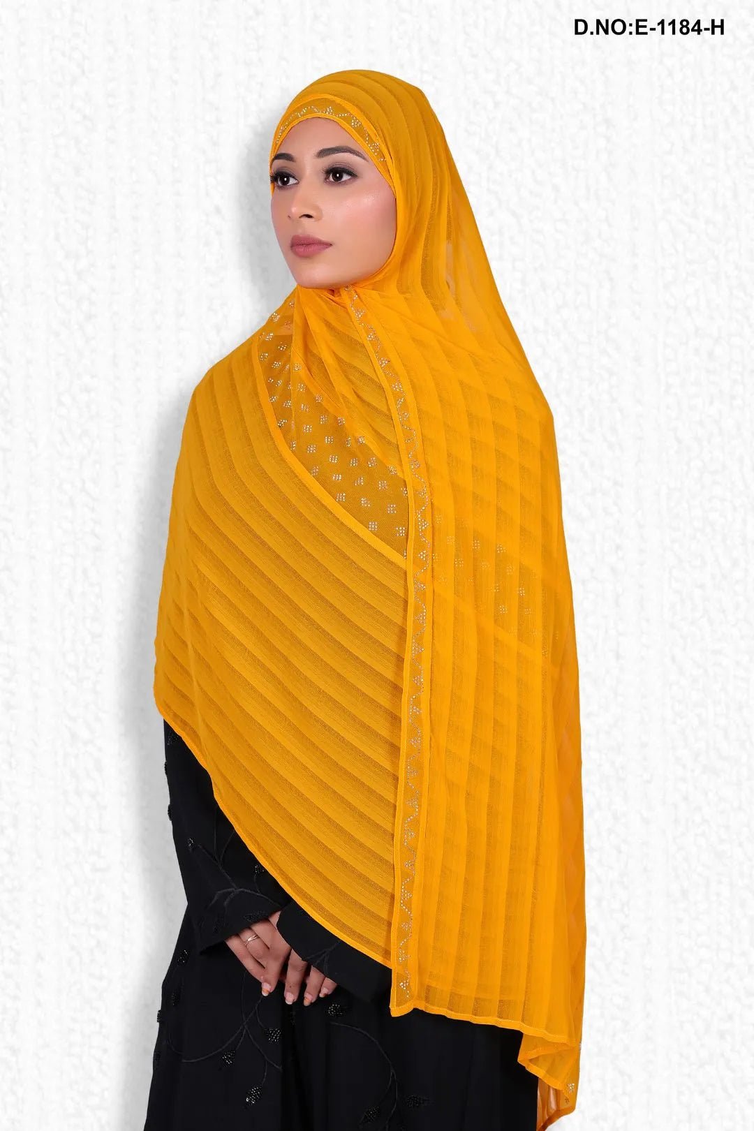 Vibrant Scarlet Pleated Dupatta with Crystal Drizzle - غاجي والا إكسبورت Gajiwala Export