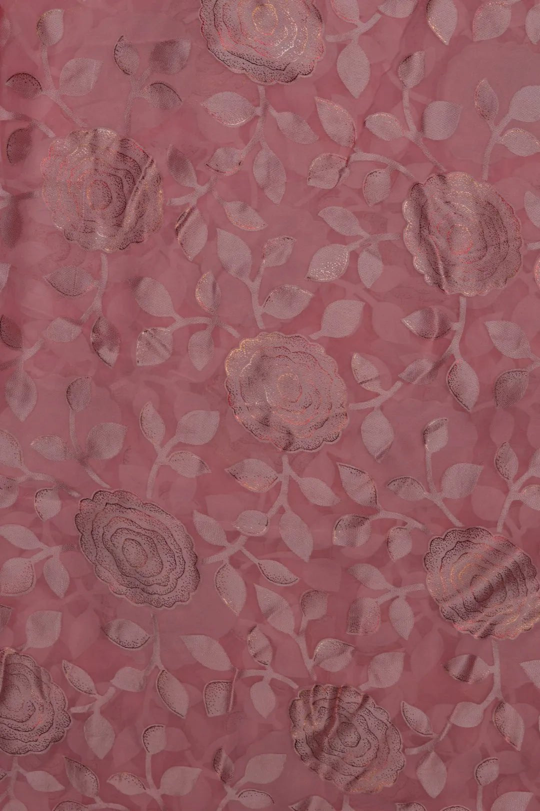 Warm Tonal Floral Brasso Fabric - غاجي والا إكسبورت Gajiwala Export