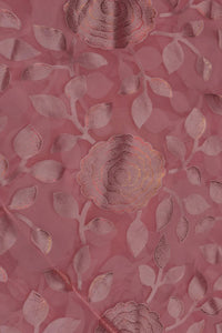 Warm Tonal Floral Brasso Fabric - غاجي والا إكسبورت Gajiwala Export