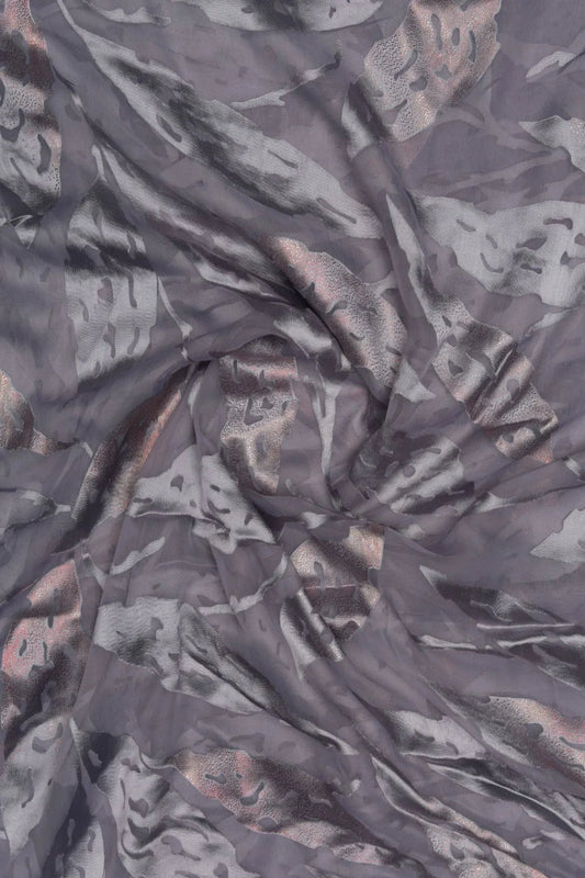 Warm Tonal Metallic Foliage Brasso Fabric - غاجي والا إكسبورت Gajiwala Export