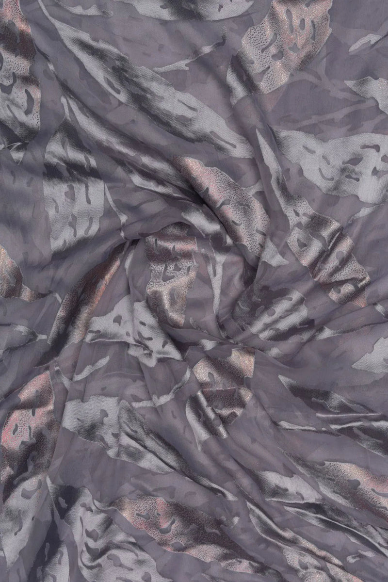 Warm Tonal Metallic Foliage Brasso Fabric - غاجي والا إكسبورت Gajiwala Export