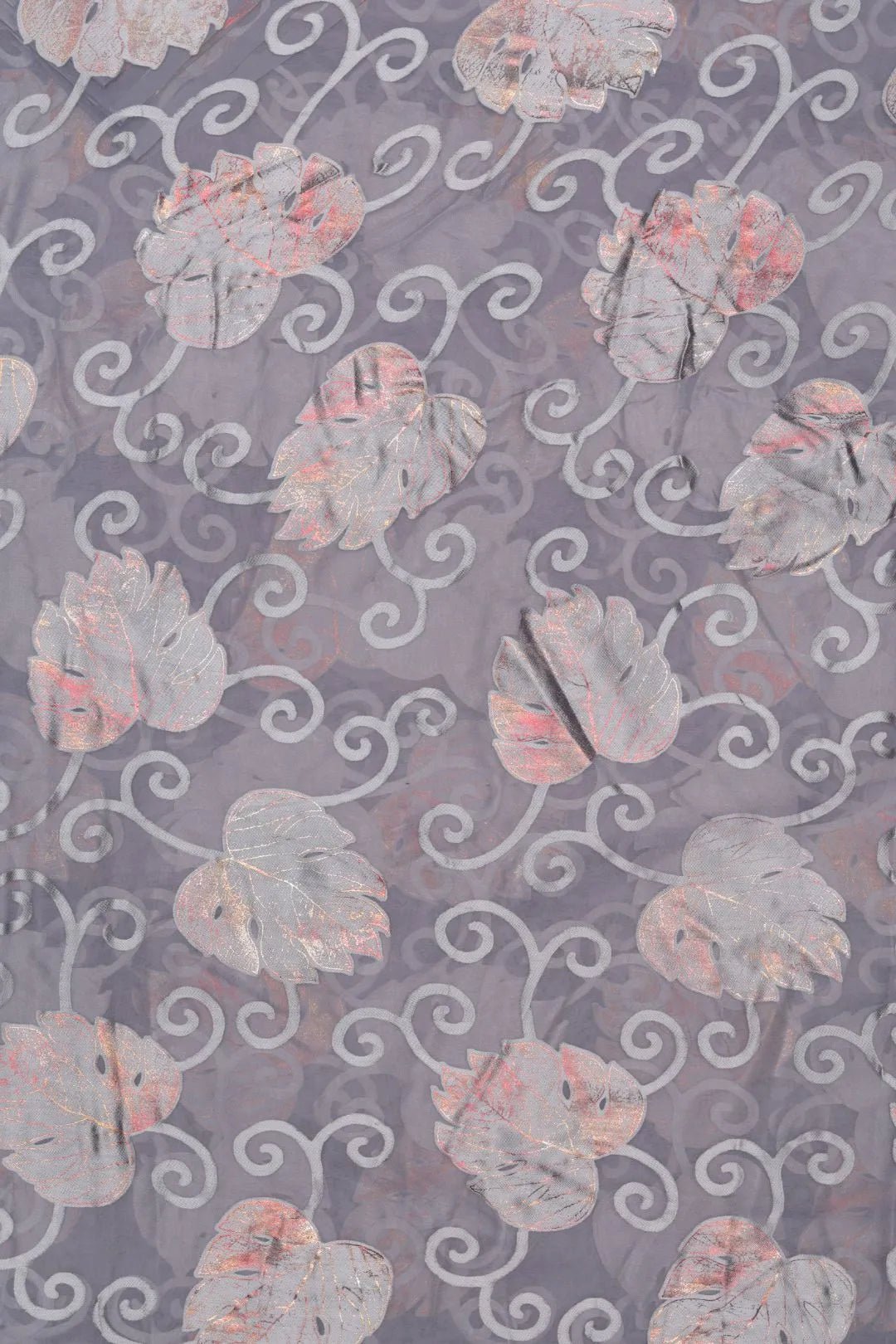 Warm Tonal Metallic Foliage Brasso Fabric - غاجي والا إكسبورت Gajiwala Export