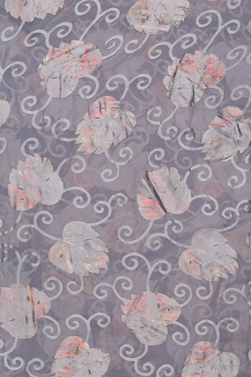 Warm Tonal Metallic Foliage Brasso Fabric - غاجي والا إكسبورت Gajiwala Export