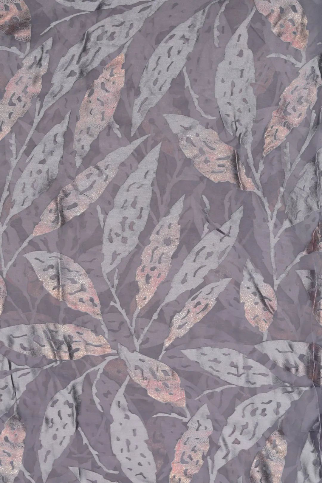 Warm Tonal Metallic Foliage Brasso Fabric - غاجي والا إكسبورت Gajiwala Export