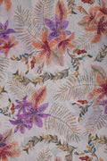Watercolor Lilies and Fern Print Lightweight Fabric - غاجي والا إكسبورت Gajiwala Export