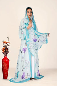 Weightless Chiffon Shrug with Bird & Floral Harmony - غاجي والا إكسبورت Gajiwala Export