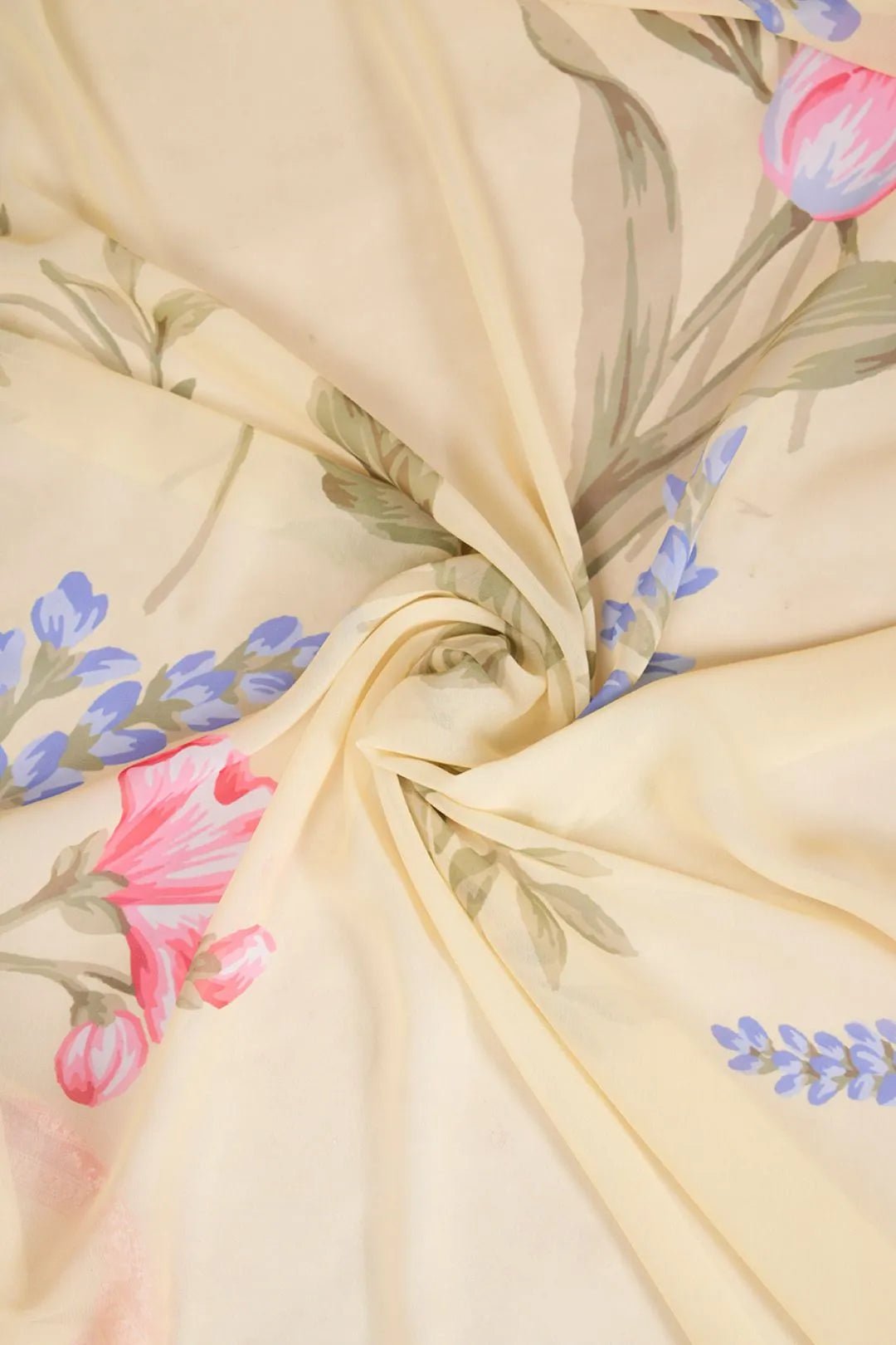 Weightless Chiffon Shrug with Floral Border - غاجي والا إكسبورت Gajiwala Export