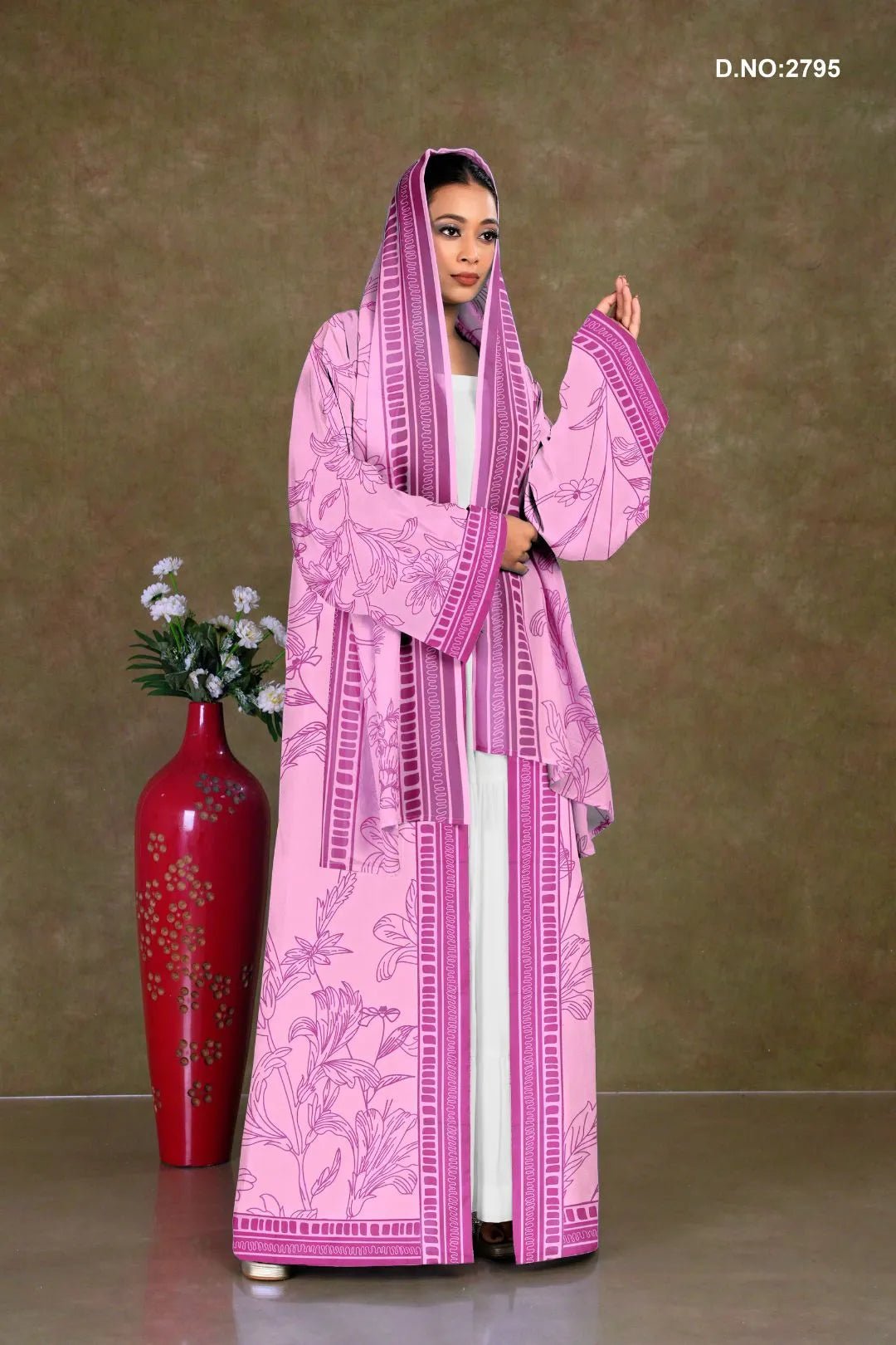Weightless Chiffon Shrug with Floral Detailing - غاجي والا إكسبورت Gajiwala Export