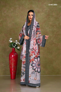 Weightless Chiffon Shrug with Geometric Florals - غاجي والا إكسبورت Gajiwala Export