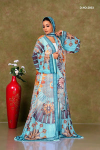 Weightless Chiffon Shrug with Geometric Florals - غاجي والا إكسبورت Gajiwala Export