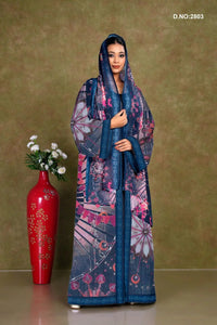 Weightless Chiffon Shrug with Geometric Florals - غاجي والا إكسبورت Gajiwala Export