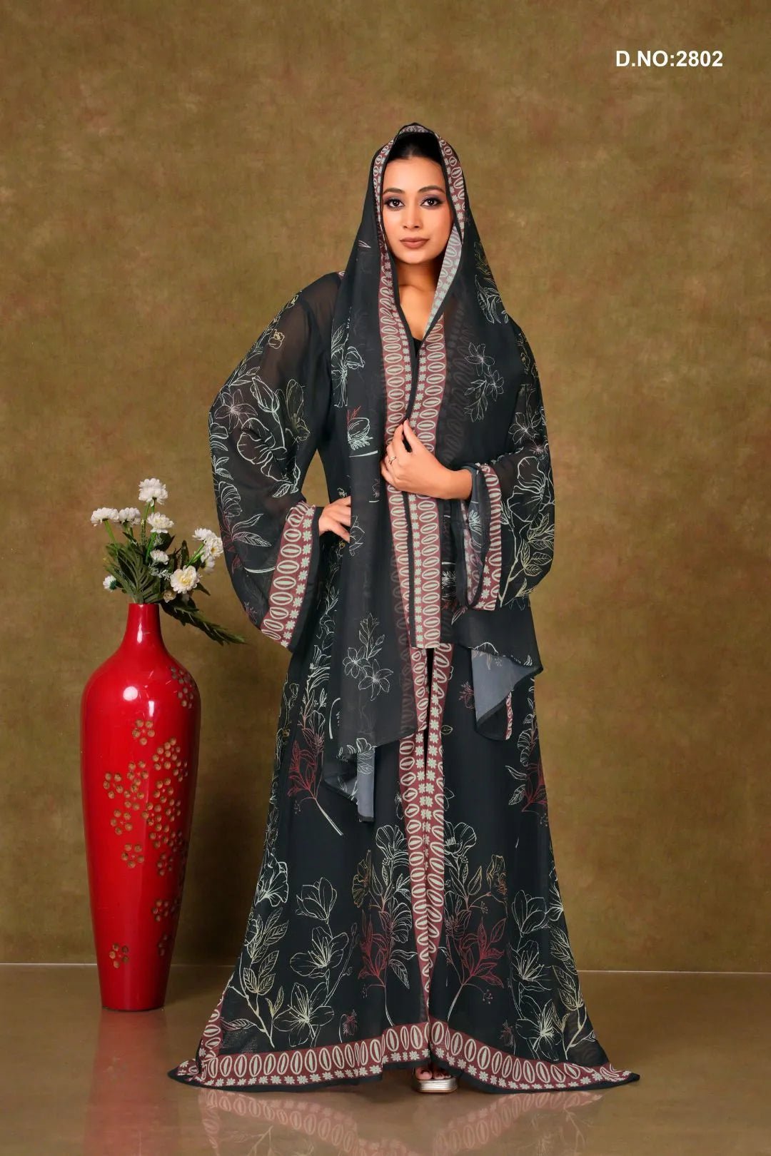 Weightless Chiffon Shrug with Oval Border For Women - غاجي والا إكسبورت Gajiwala Export