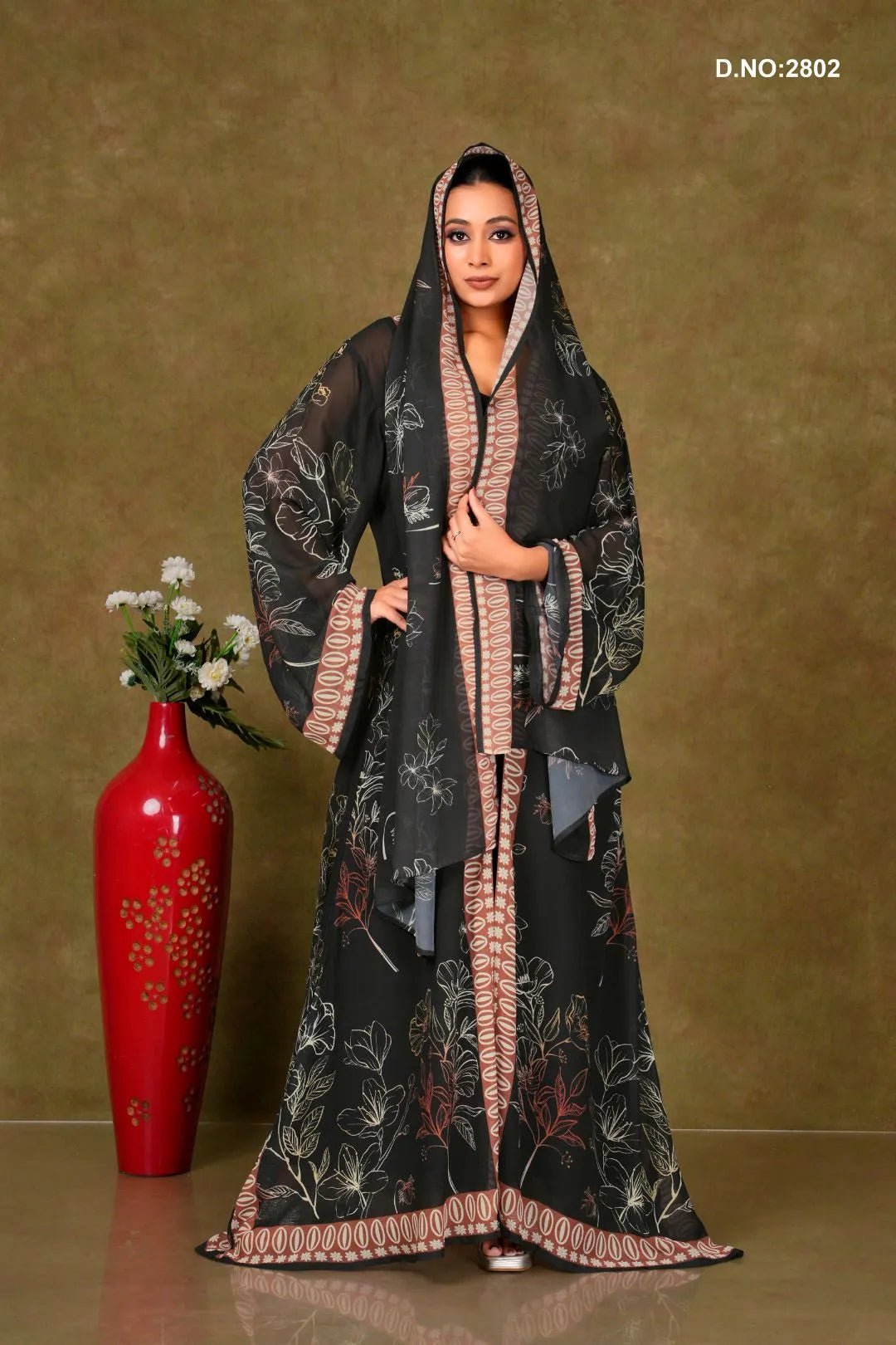 Weightless Chiffon Shrug with Oval Border For Women - غاجي والا إكسبورت Gajiwala Export