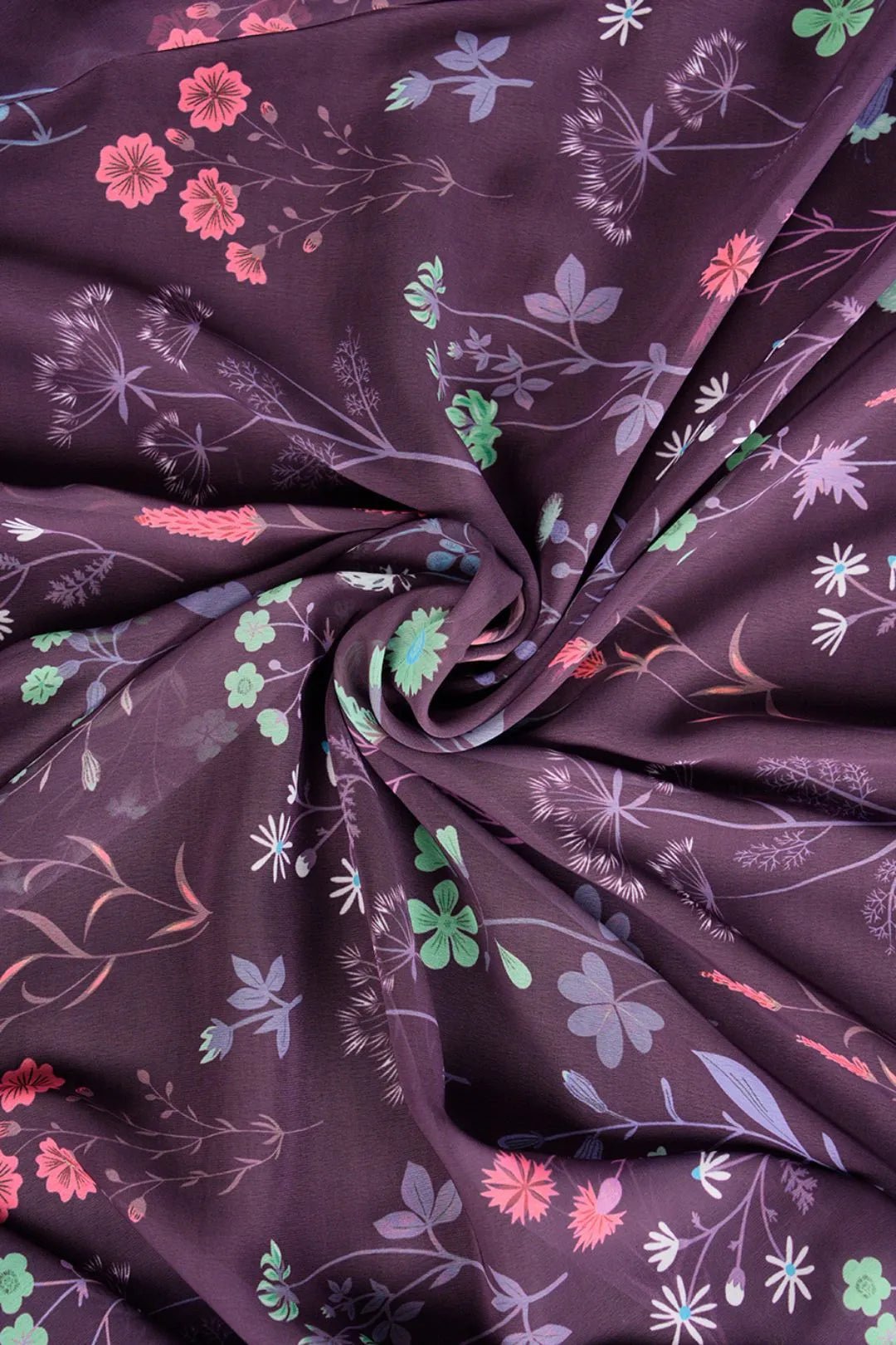 Weightless Chiffon Shrug with Soft Pastel Florals - غاجي والا إكسبورت Gajiwala Export