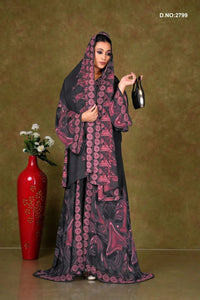 Weightless Chiffon Shrug with Swirling Floral Design - غاجي والا إكسبورت Gajiwala Export