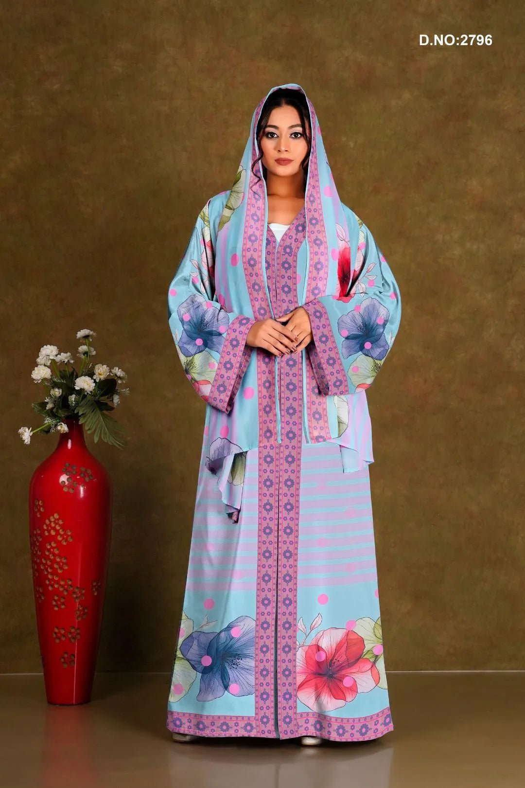 Weightless Chiffon printed Shrug with Vibrant Floral Print - غاجي والا إكسبورت Gajiwala Export