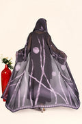 Weightless Georgette Shrug in Black and Plum Mist - غاجي والا إكسبورت Gajiwala Export